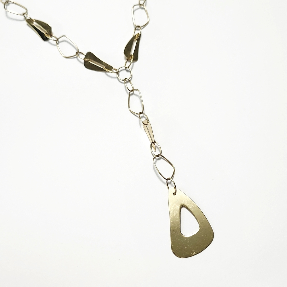 10K Gold Lariat Necklace - Picture 12 of 12